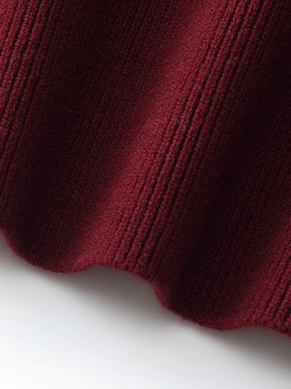 Tencel Blend Puff Long Sleeve Women Knit Top