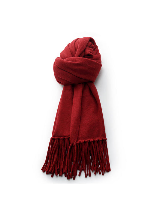 100% Wool Fringe Women Scarf