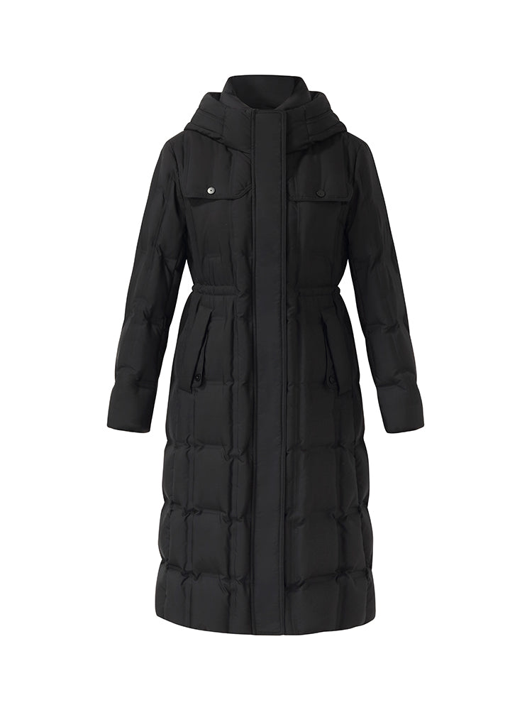 Longline Hooded Goose Down Coat