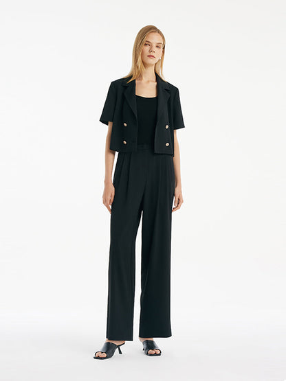 Double-Breasted Blazer And Pants Two-Piece Set