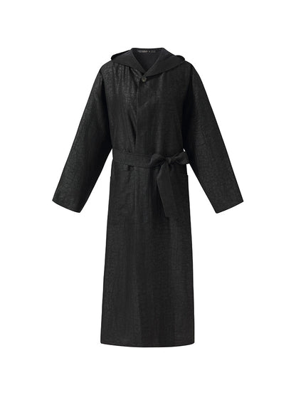 18 Momme Xiang Yun Silk Hooded Unisex Trench Coat