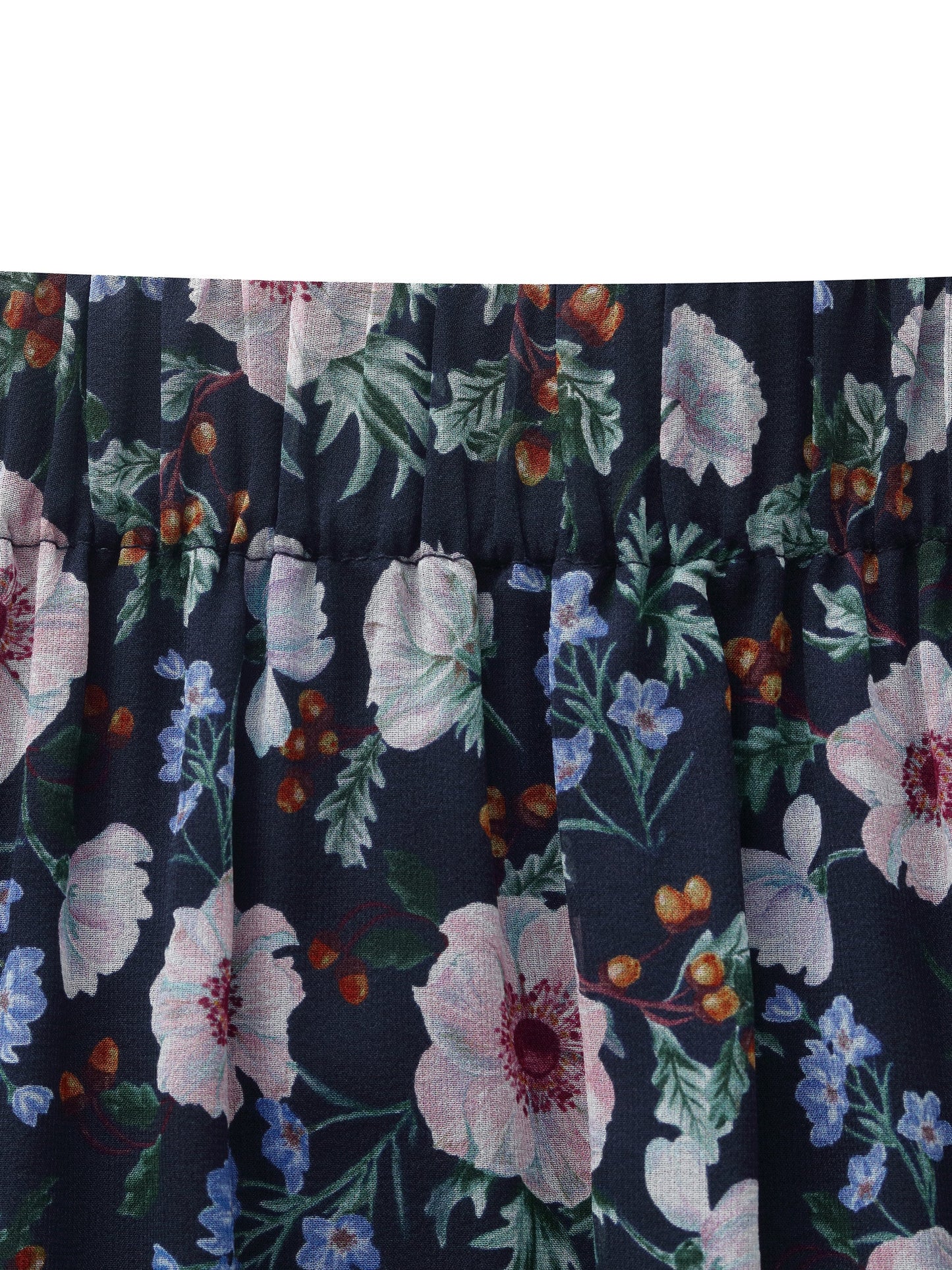 10MM Mulberry Silk Floral Print Women Tiered Skirt
