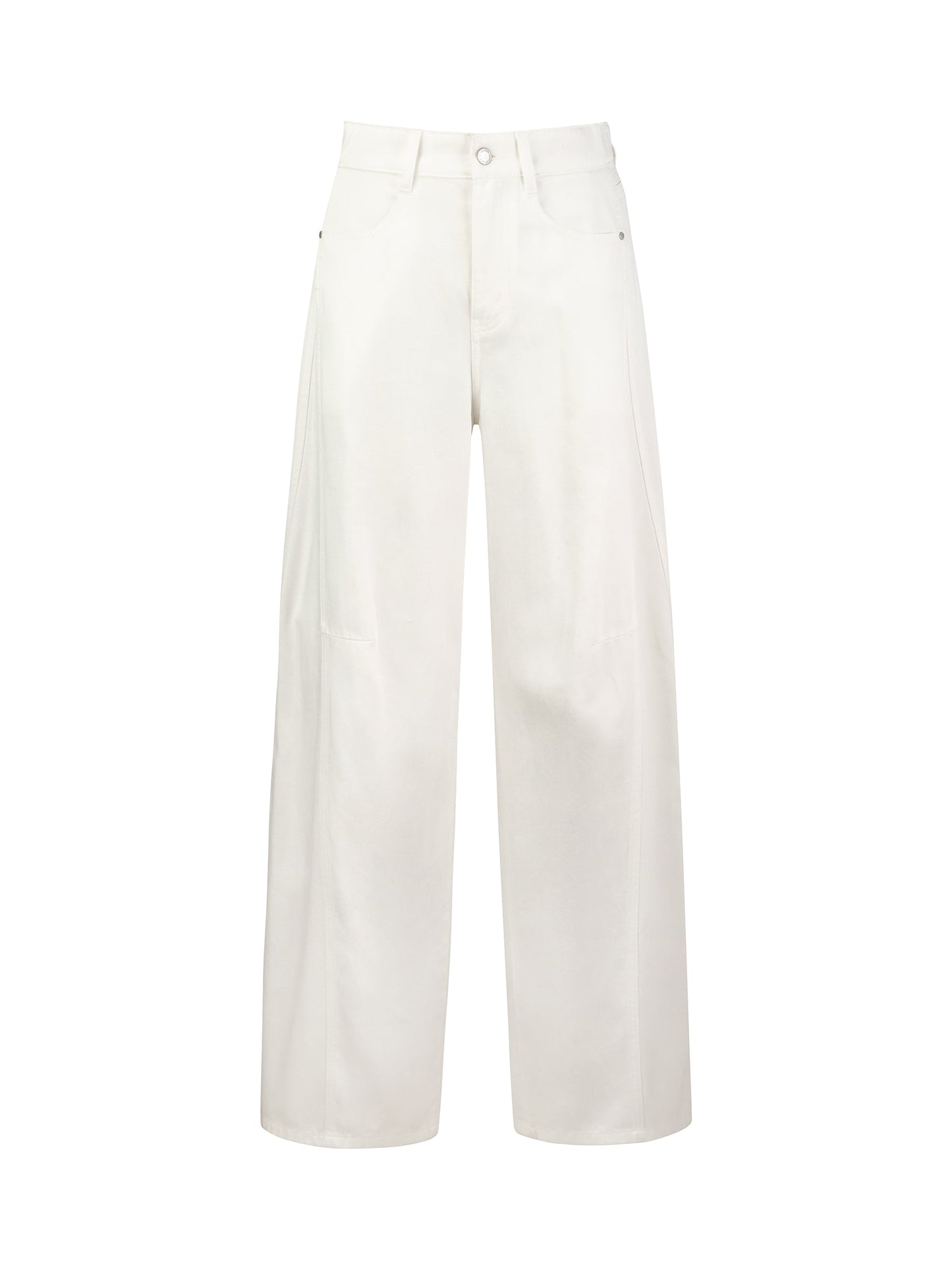 Lyocell Cotton Blend Denim Women Curved-Leg Jeans