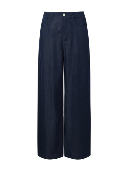 Denim Glitter Detailed Women Loose Straight Jeans