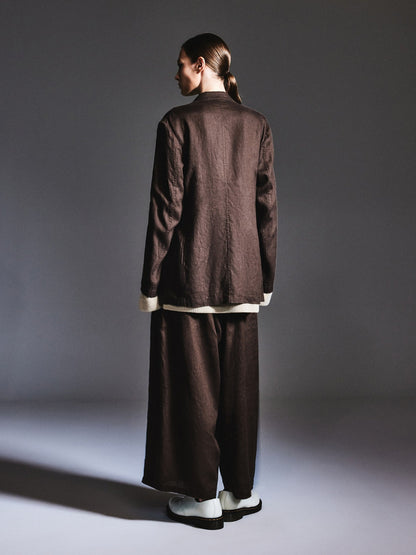 100% Linen Loose Fit X-Line Unisex Blazer