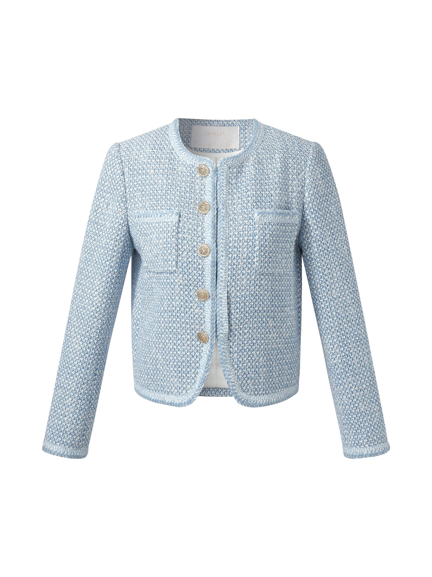 Tweed Round Neck Women Jacket