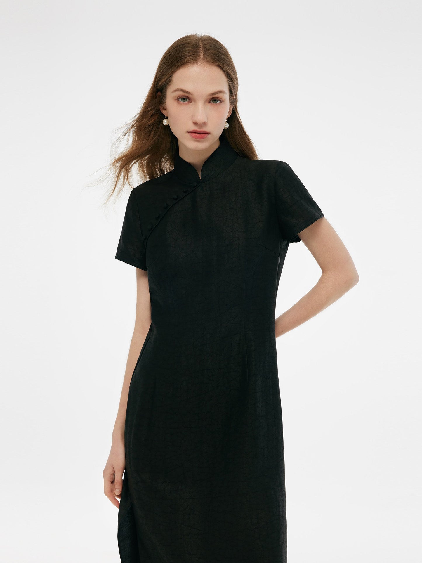 18MM Xiang Yun Silk Women Qipao Maxi Dress