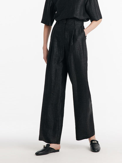 18 Momme Xiang Yun Silk Straight Women Pants