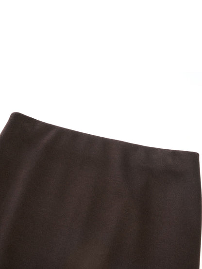 Back Slit Column Women Knit Skirt
