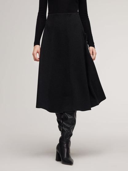 Stretch Flared Women Knit Skirt