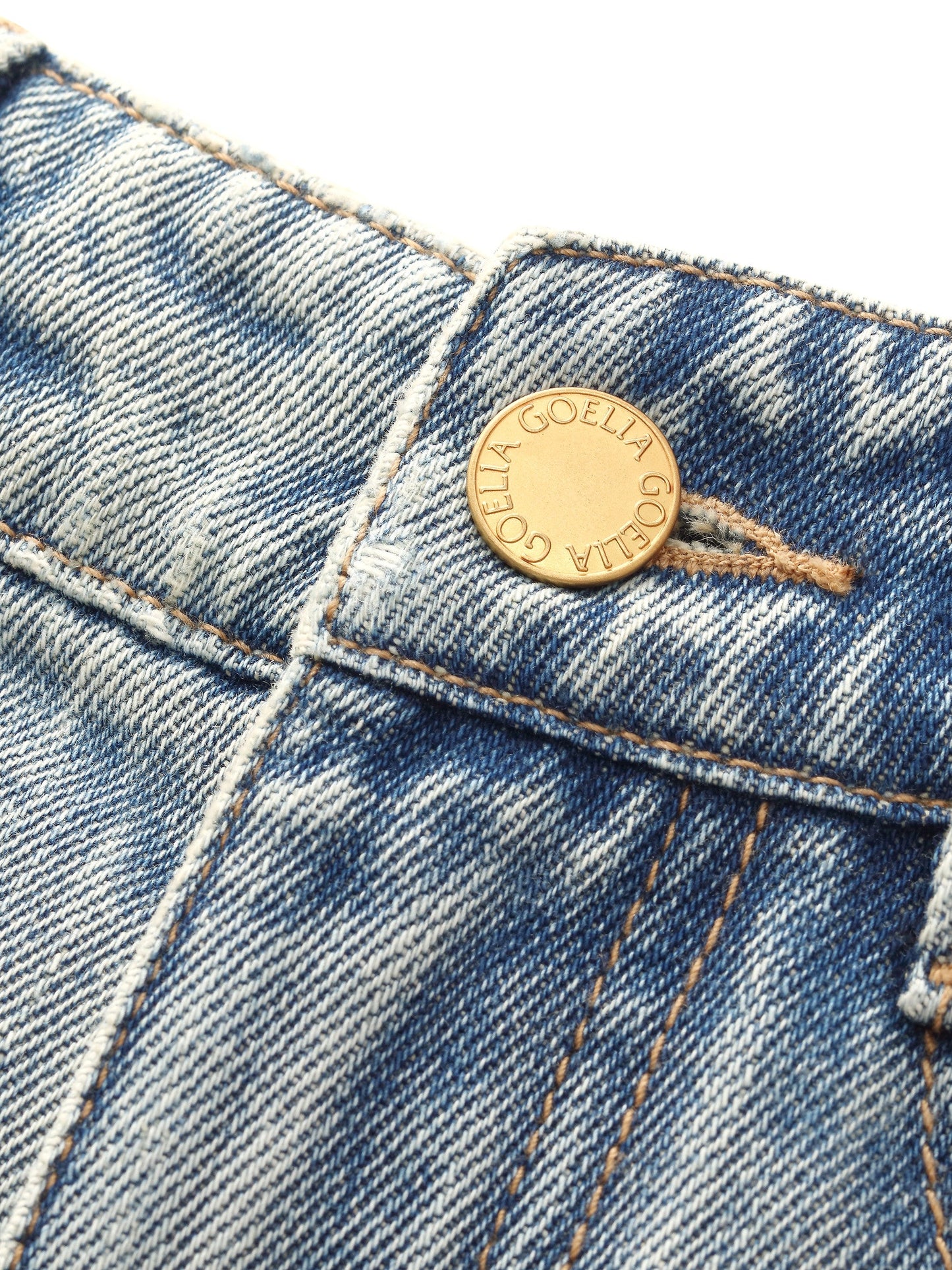 100% Cotton Denim Women Curved-Leg Jeans