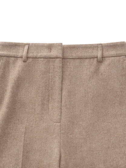 Washable Wool Cashmere Blend Straight Leg Women Pants