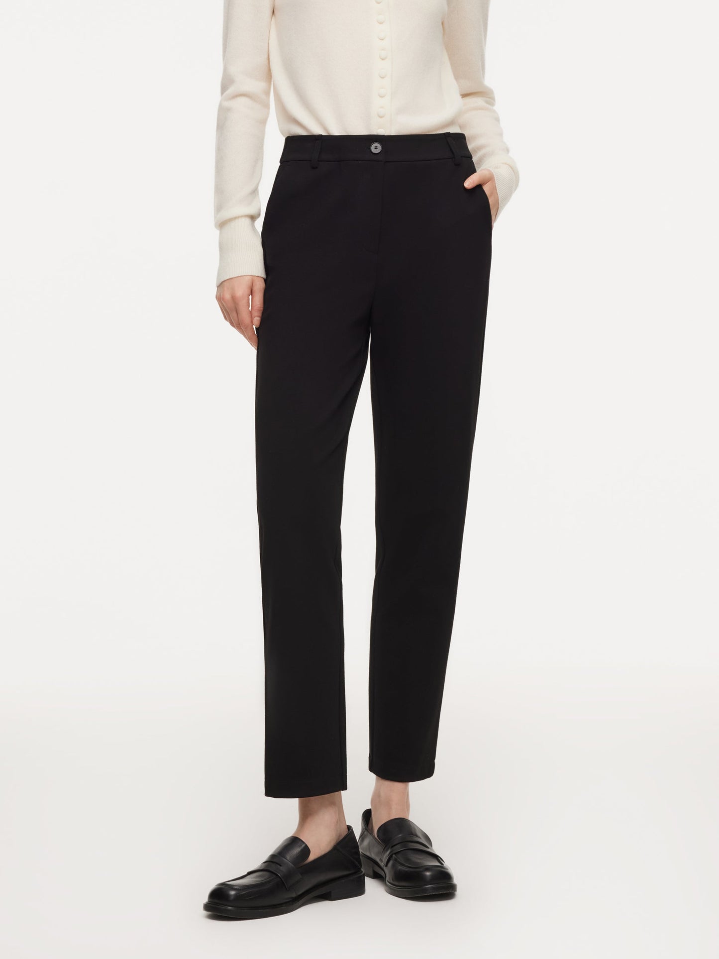 Stretch Slim Fit Women Ankle-Length Pants