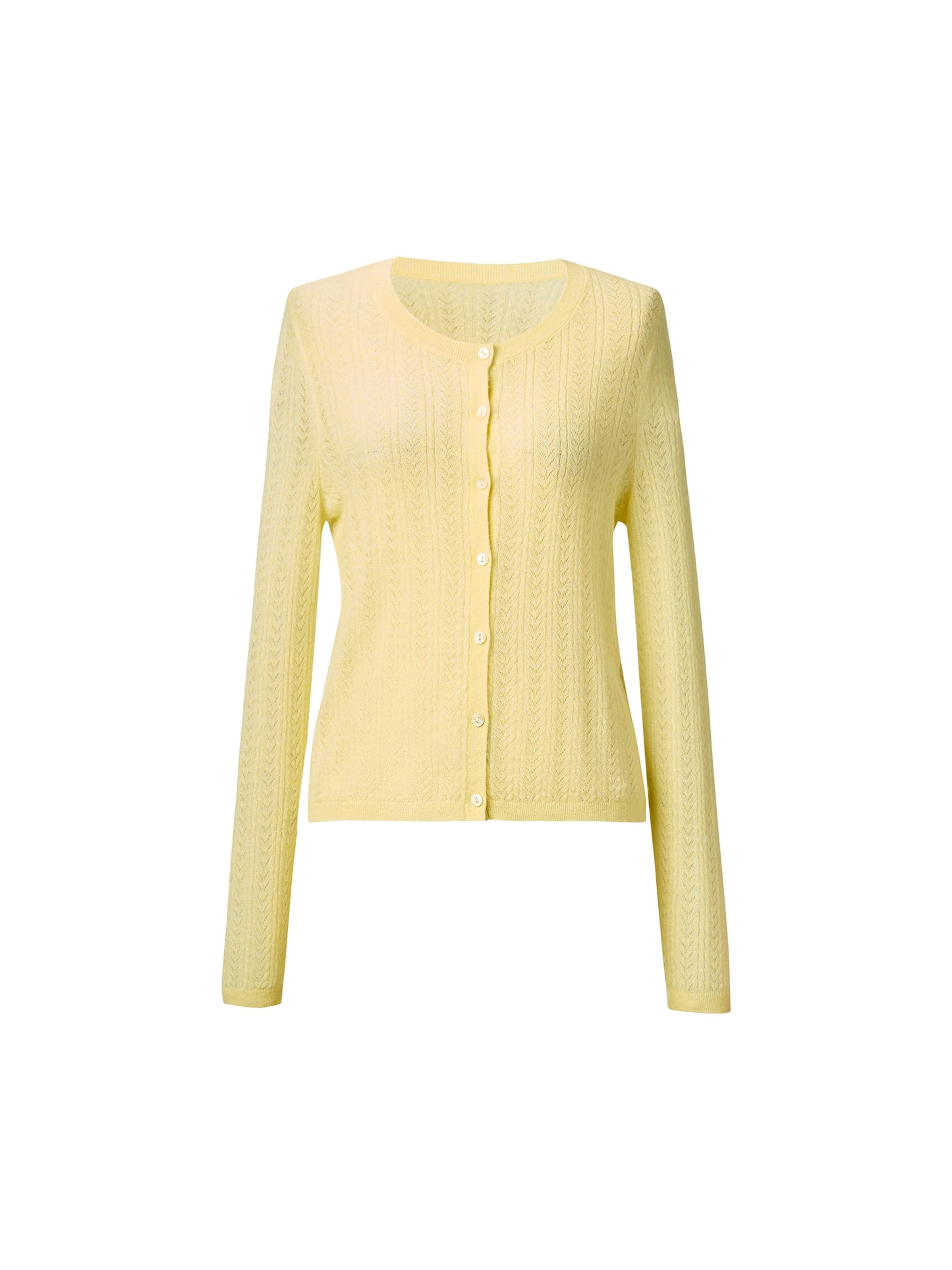 [Preview] Alpaca Wool Lyocell Blend Women Lightweight Cardigan