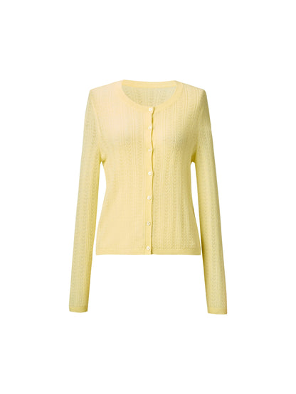 [Preview] Alpaca Wool Lyocell Blend Women Lightweight Cardigan