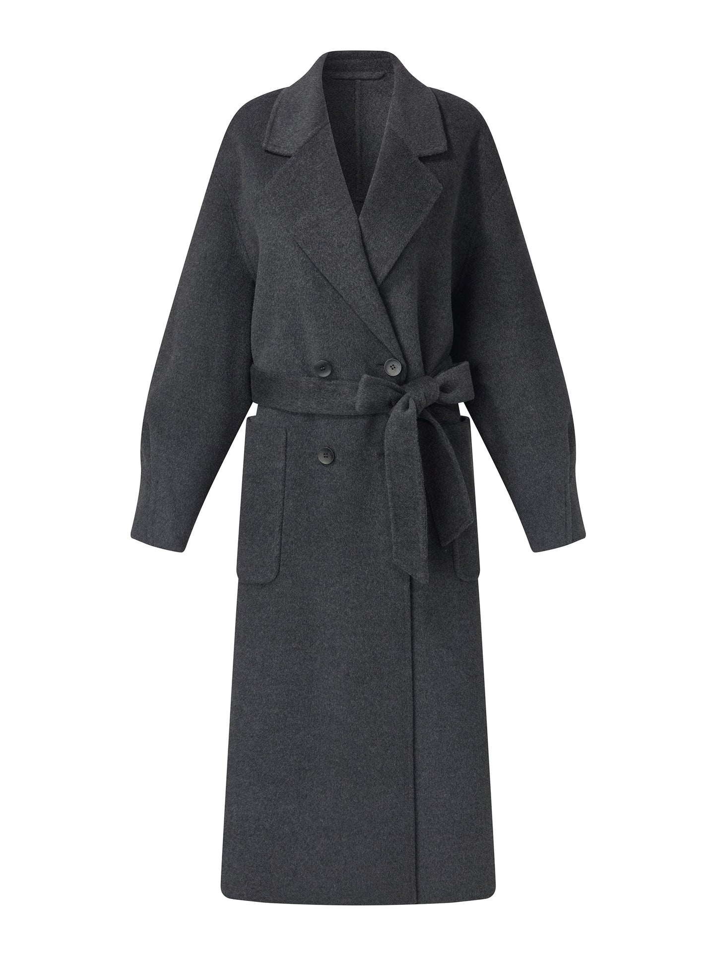 100% Wool Double-Faced Women Wrap Overcoat