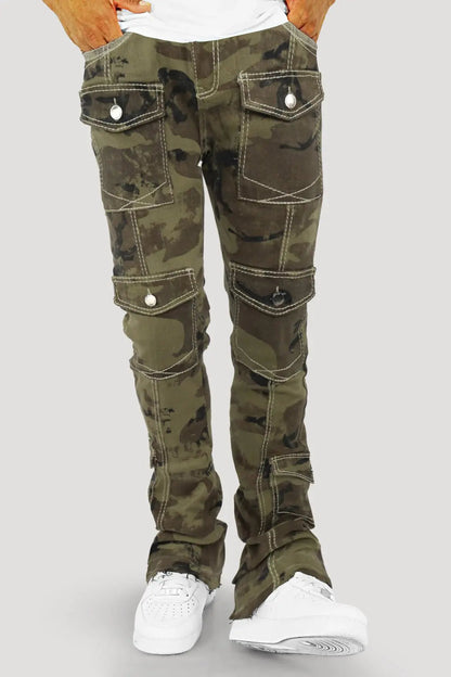 Against The Grain Camo Cargo Stacked Denim (Camo) (M8268T)