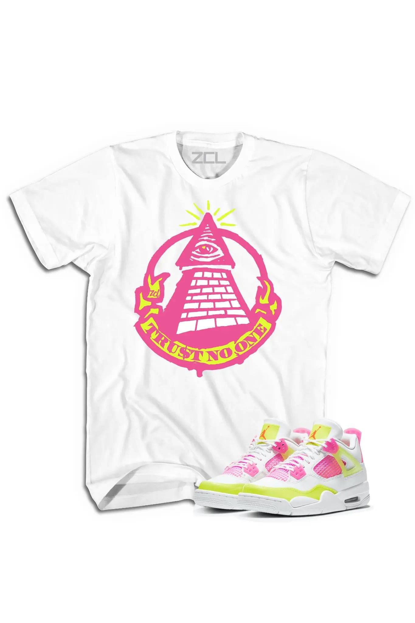 Air Jordan 4 GS "Trust No One" Tee (Lemon Venom)