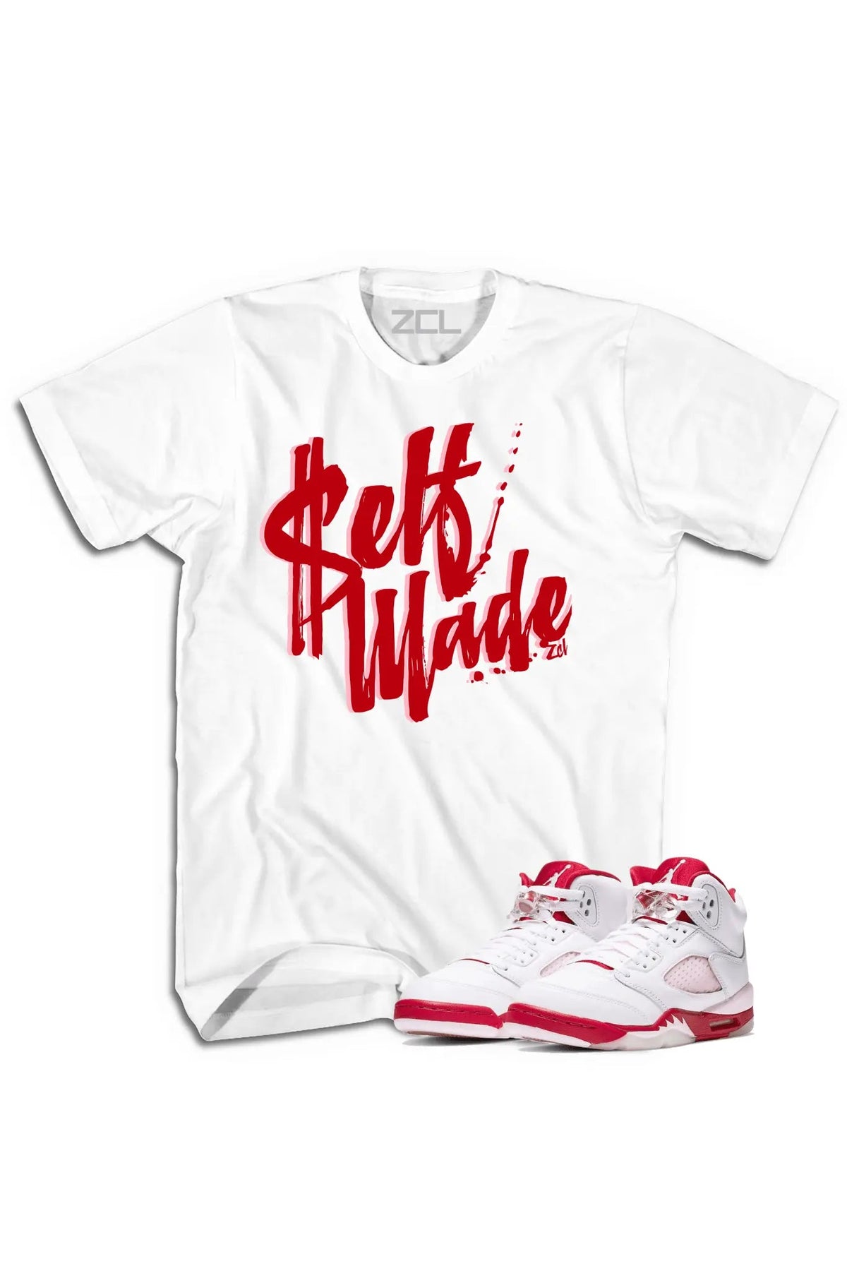 Air Jordan 5 GS "Self Made" Tee (Pink Foam)