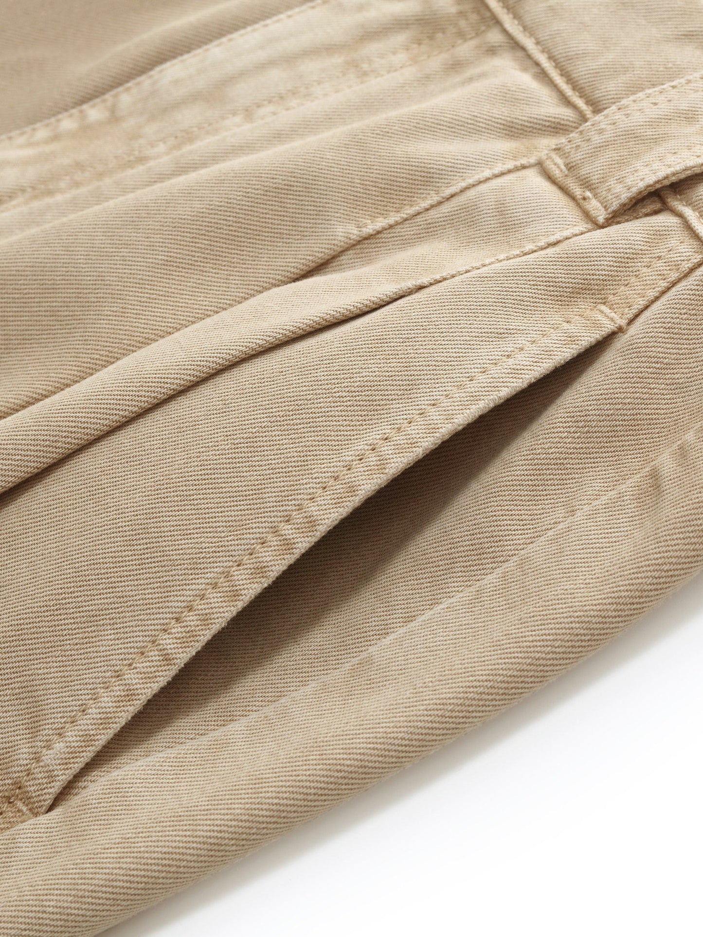 Cotton Denim Straight Wide Leg Women Folded Jeans With Belt