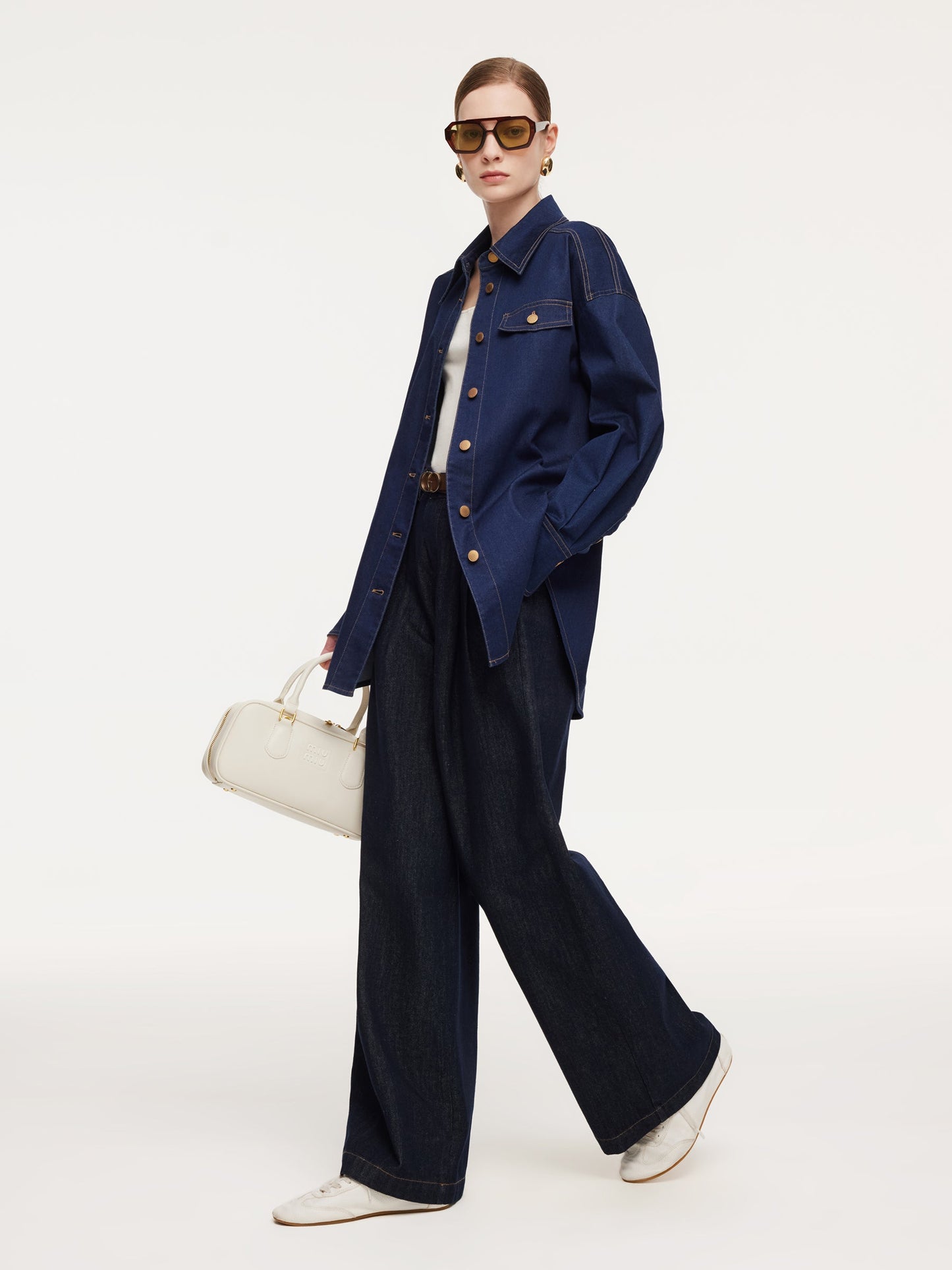 Denim Loose Fit H-Line Women Shirt