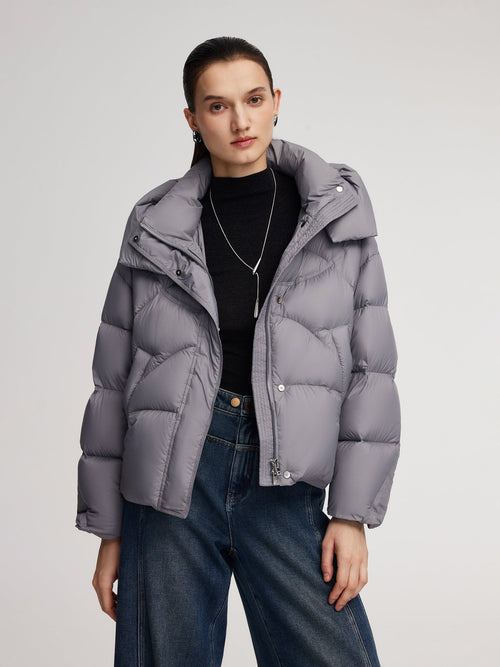 Lightweight Windproof Hooded Goose Down Jacket