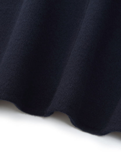 100% Wool Double-Faced Gathered Waist Women Overcoat
