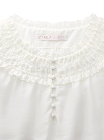 Tencel Blend 3/4 Sleeve Women H-Line Blouse