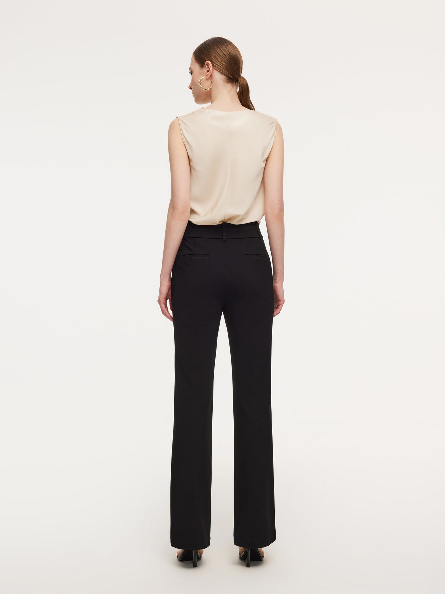 Stretch Slim Fit Women Flared Pants