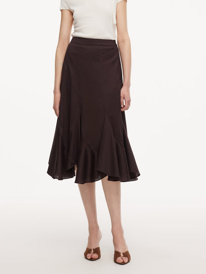 Cotton Blend High-Waisted Women Mermaid Skirt