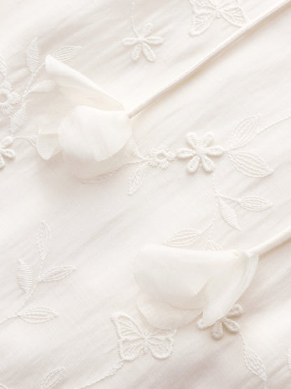 Tencel Blend Embroidered Women Maxi Dress