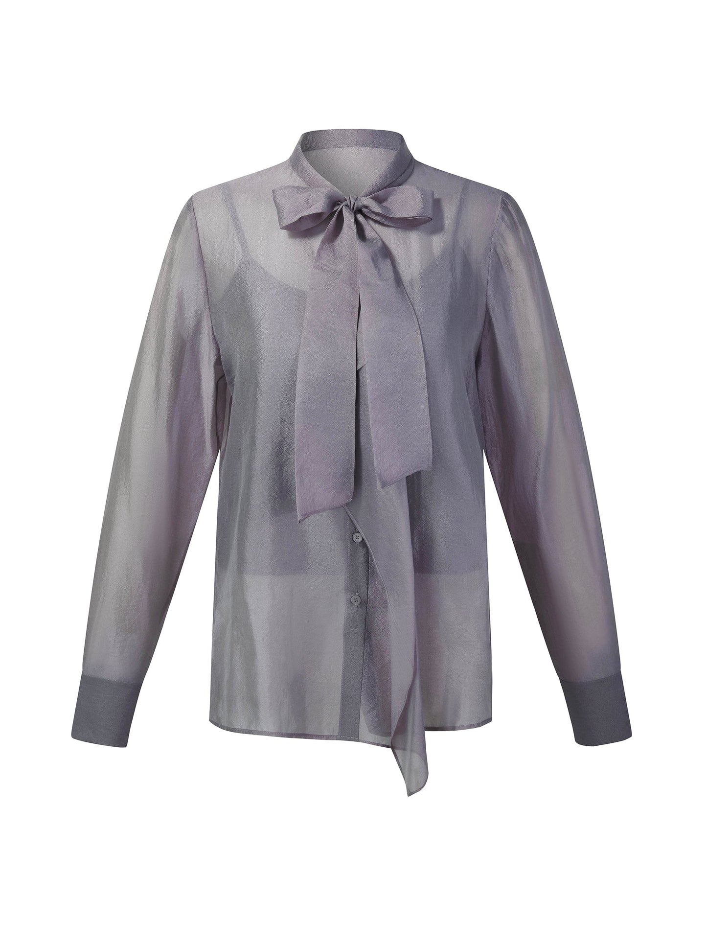 [Preview] Front Knot Women Shirt With Knit Camisole