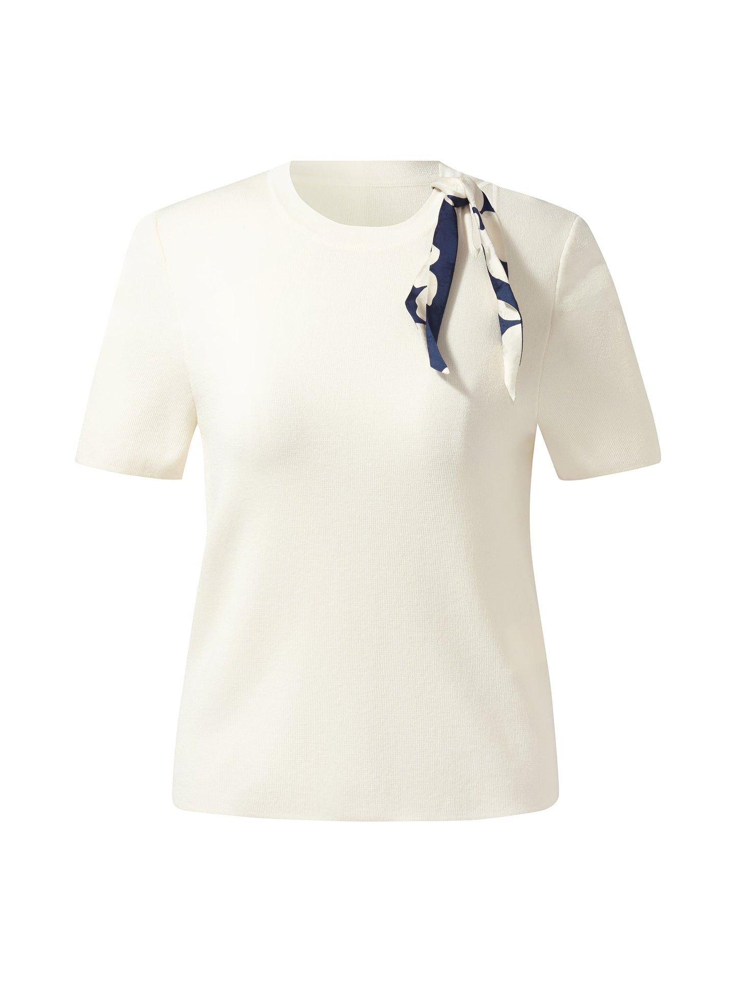 Tencel Blend Cut Out Women Knit Top