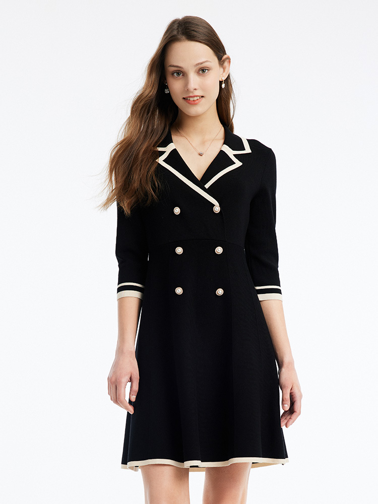 Tencel Blend Women Knit Mini Dress