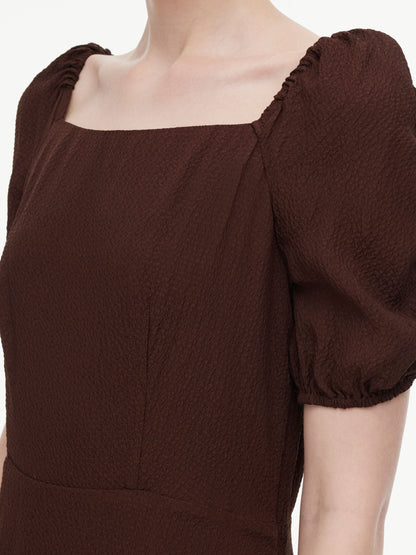 [Preview] 10.5 MM Mulberry Silk Square Neck Women Maxi Dress