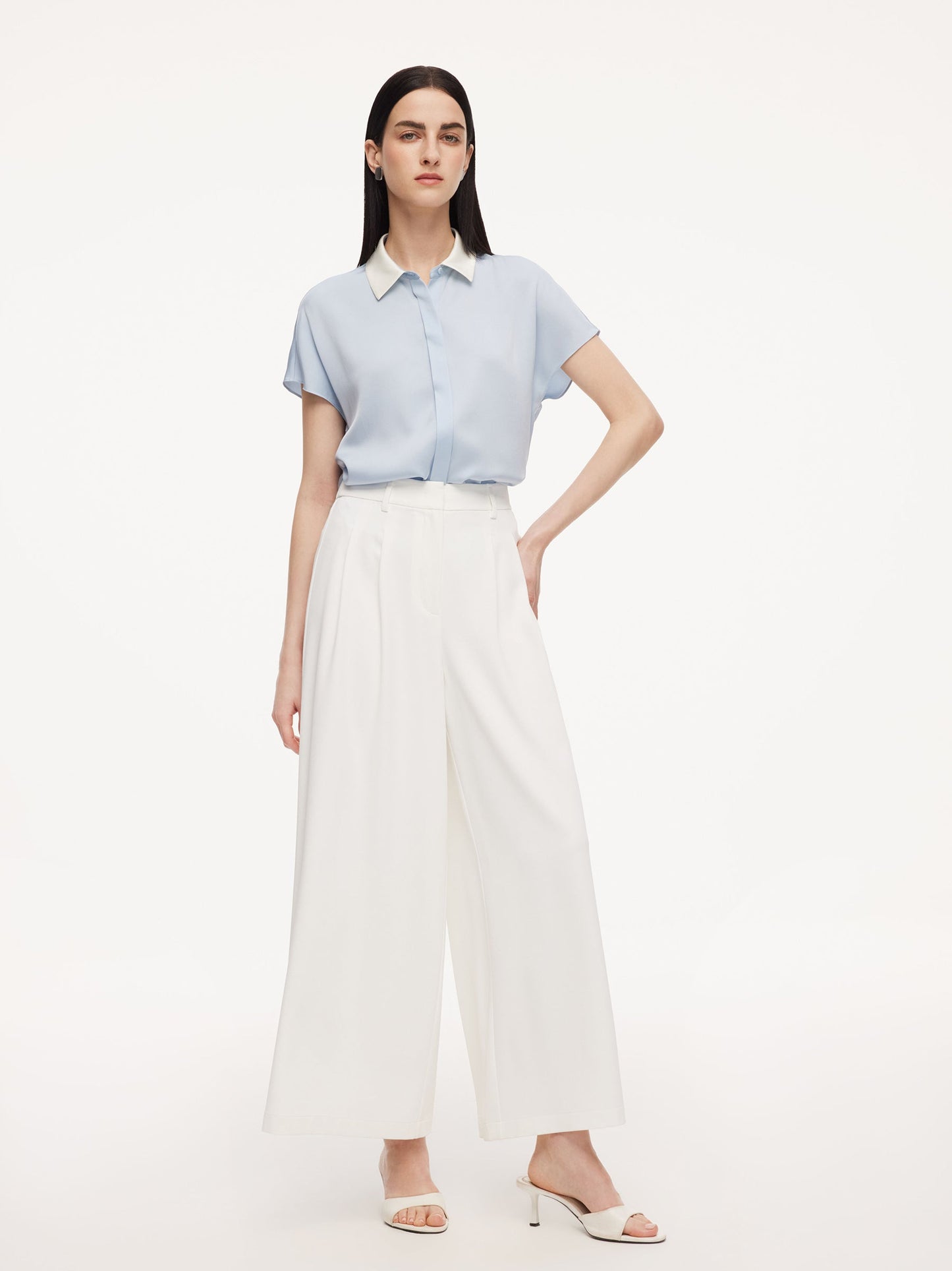 Four-Way Stretch Relaxed Ankle Length Women Pants