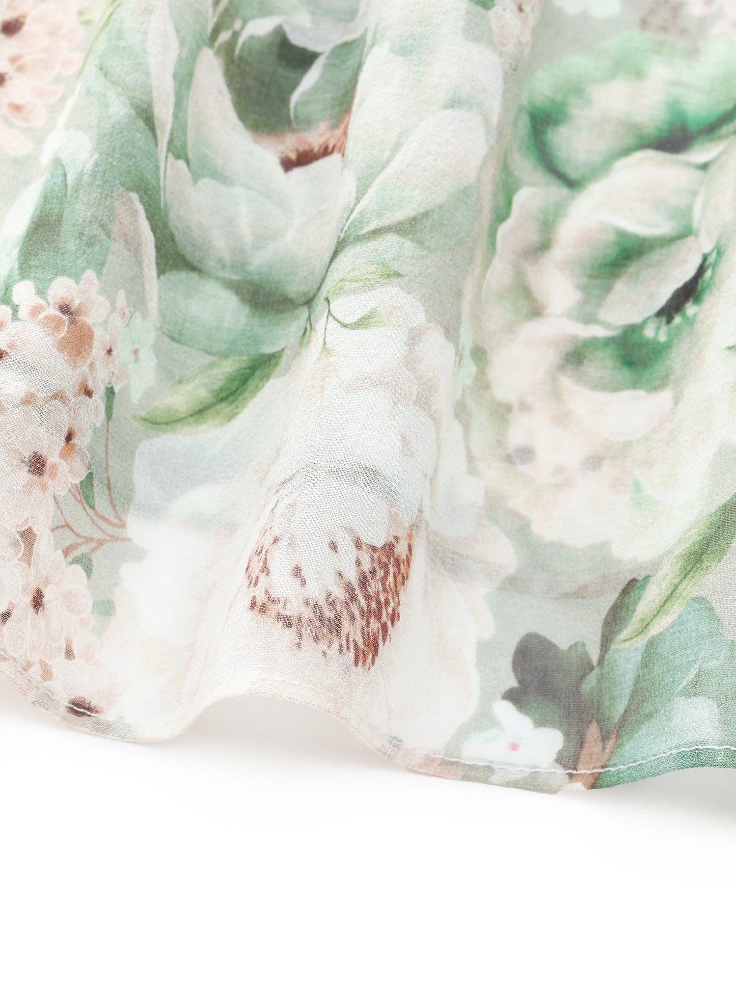 10MM Mulberry Silk Floral Print Women A-Line Skirt