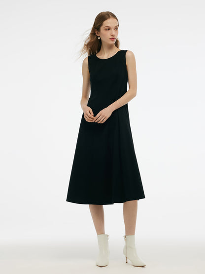 Lyocell Wool Blend Sweater And Knit Vest Dress Two-Piece Set