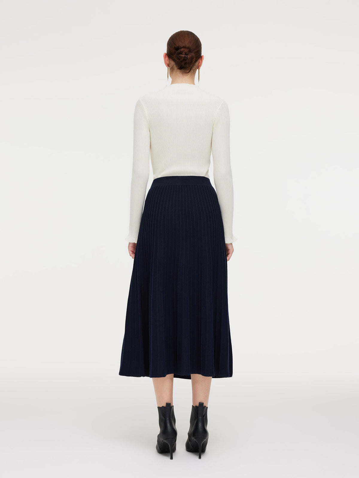 100% Wool A-Line Women Knit Skirt