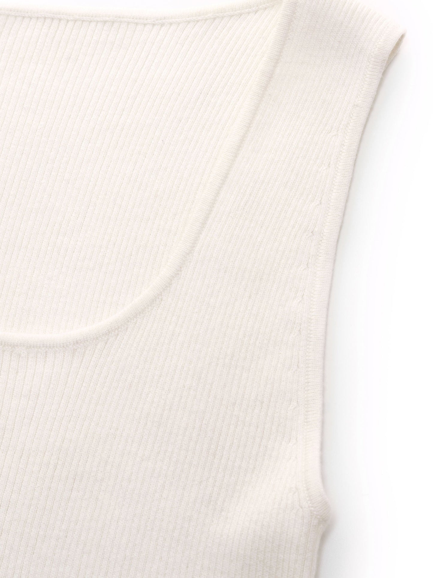 Square Neck Women Knit Tank Top