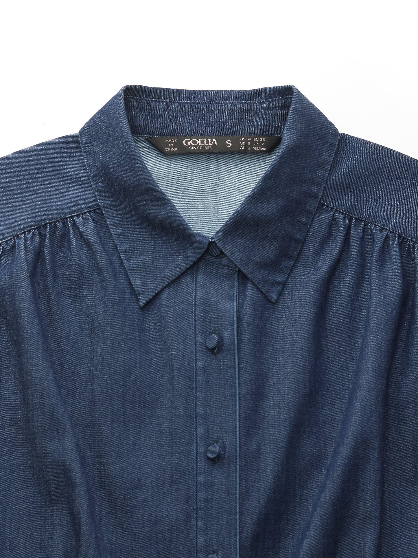 Denim Stretch Women Maxi Shirt Dress