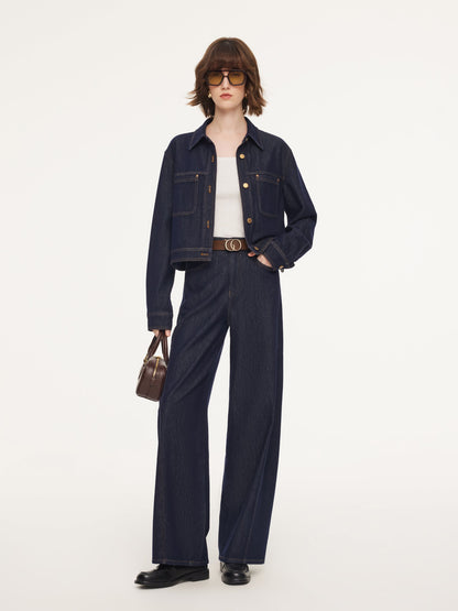 Denim Single-Breasted Women Jacket