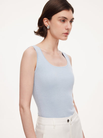 Square Neck Women Knit Tank Top