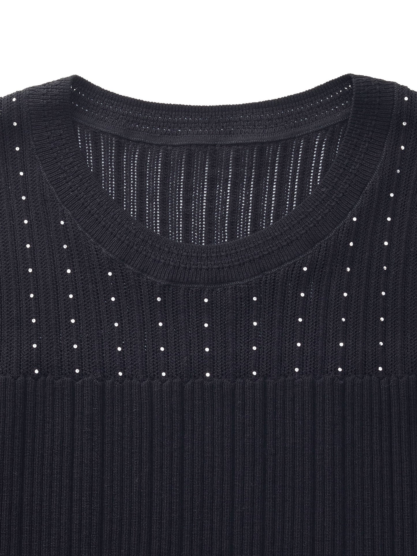 Lyocell Blend Rhinestone Women Knit Tank Top