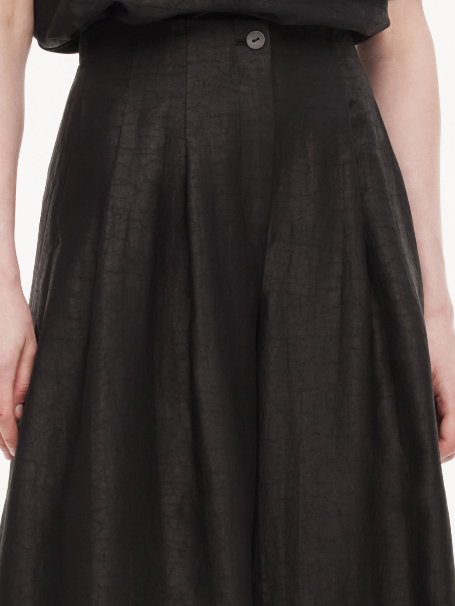 18MM Gambiered Canton Gauze Women High-Waisted Culottes