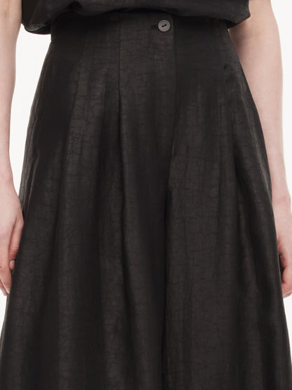 18MM Gambiered Canton Gauze Women High-Waisted Culottes