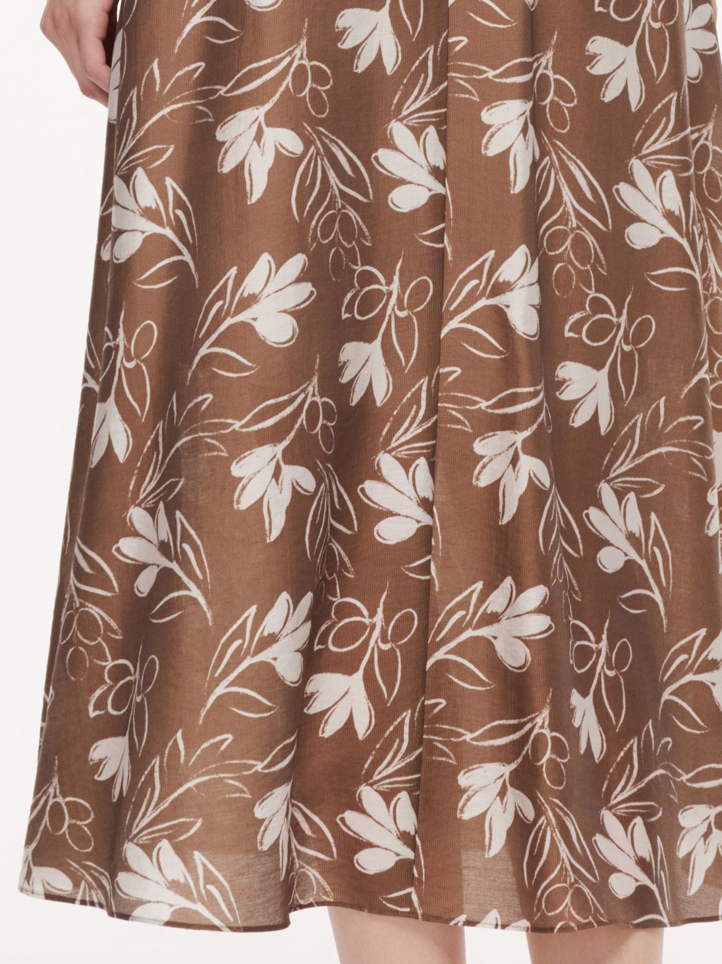 Tencel Blend Floral Print Women Skirt