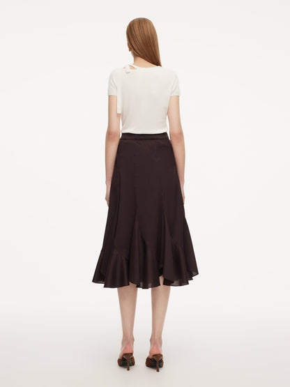 Cotton Blend High-Waisted Women Mermaid Skirt