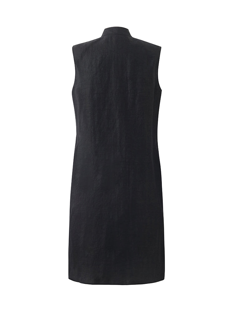 Xiang Yun Silk Asymmetric Hem Women Qipao Mini Dress
