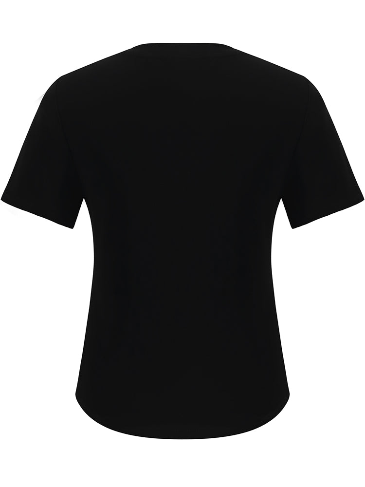 Slim Women T-shirt With Detachable Chain